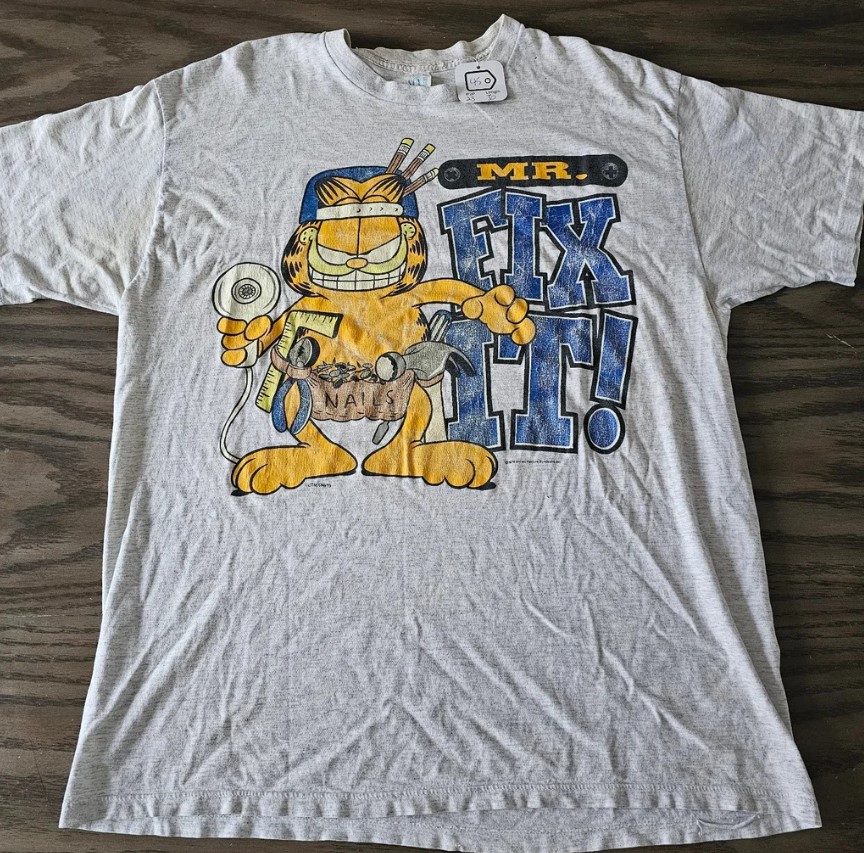 Vintage Garfield Mr  Fix It T Shirt