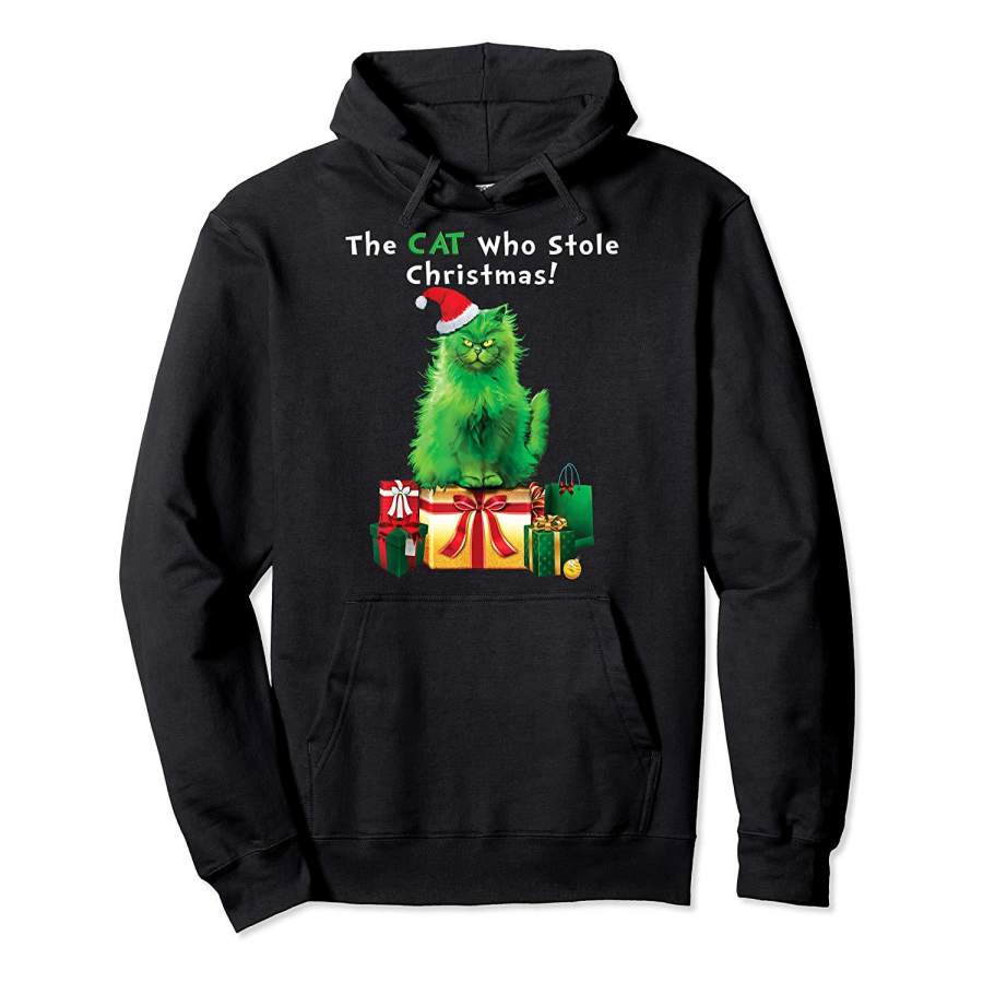 The CAT Who Stole Christmas Holiday Purresents Funny Hoodie Premium Tee