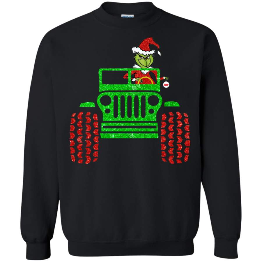 Grinch Jeep Christmas Sweatshirt T-Shirt