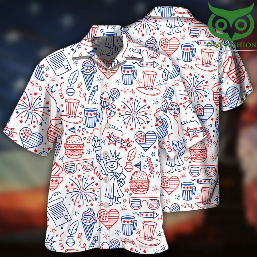 Fourth Of July Independence Day Cool Art Hawaii Shirt Ha57573