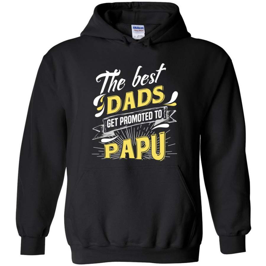 Best Dads Get Promoted To Papu Christmas Gift for Grandpa Hoodie