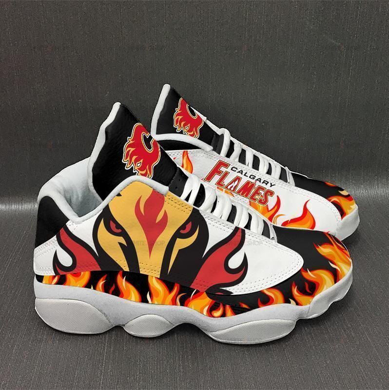 Calgary Flames Form Air Jordan 13 Shoes Sport Sneakers