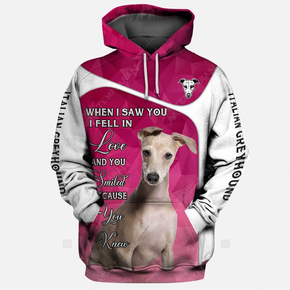 Italian Greyhound When I Saw You 3D Full Printing Hoodie And Unisex Tee