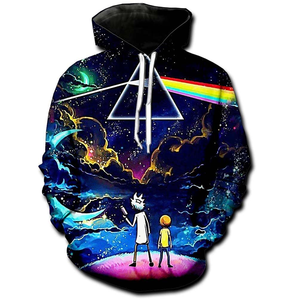 Rick And Morty X Pink Floyd 3D Hoodie - Love Art USA