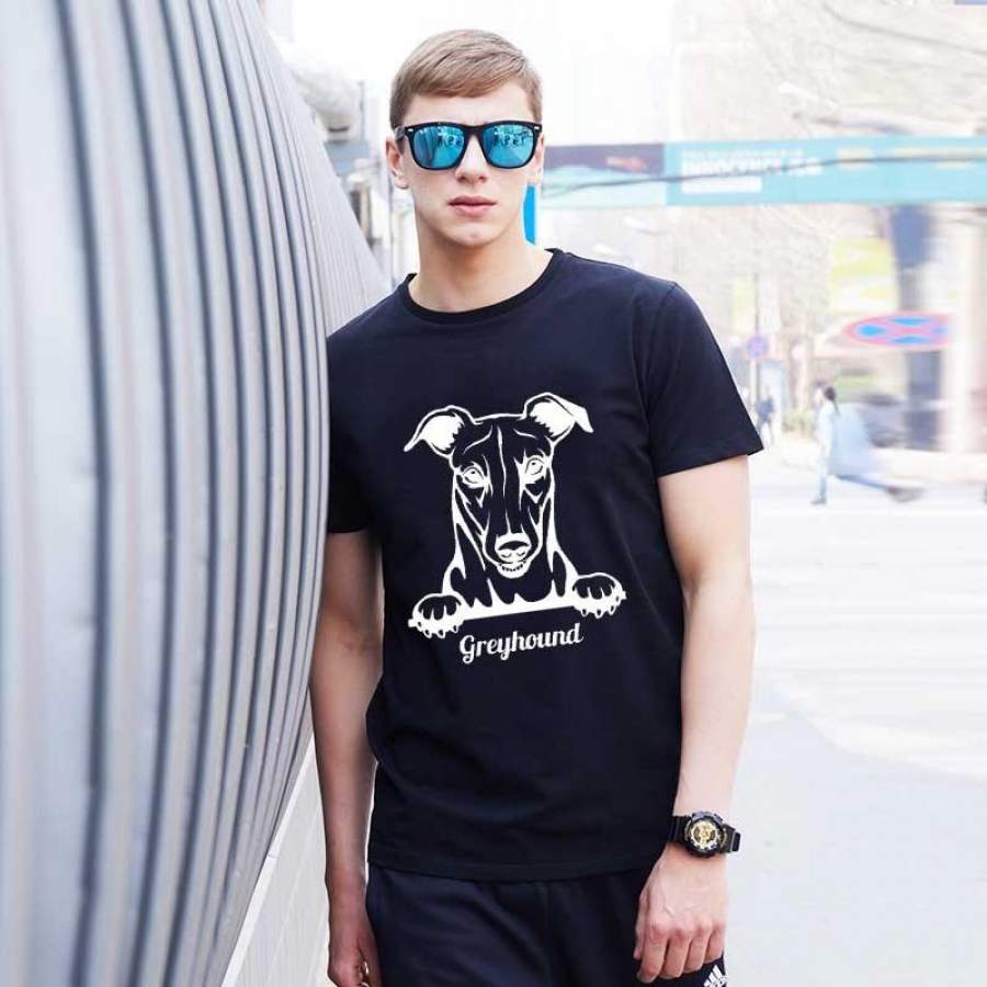 Mens Casual Tops Greyhound Cotton T Shirt