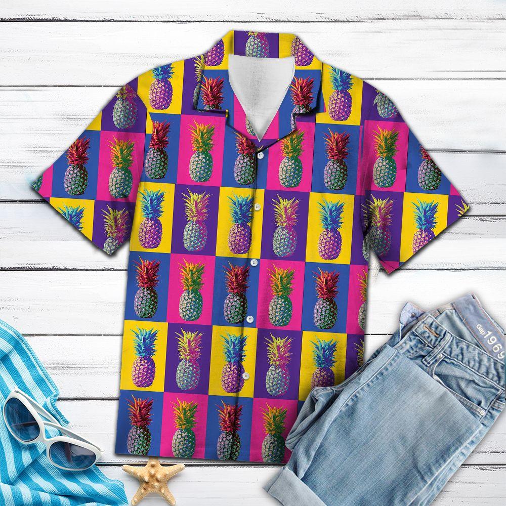 Colorful Pineapple Hawaii Shirt For Hawaii Aloha Ha78024