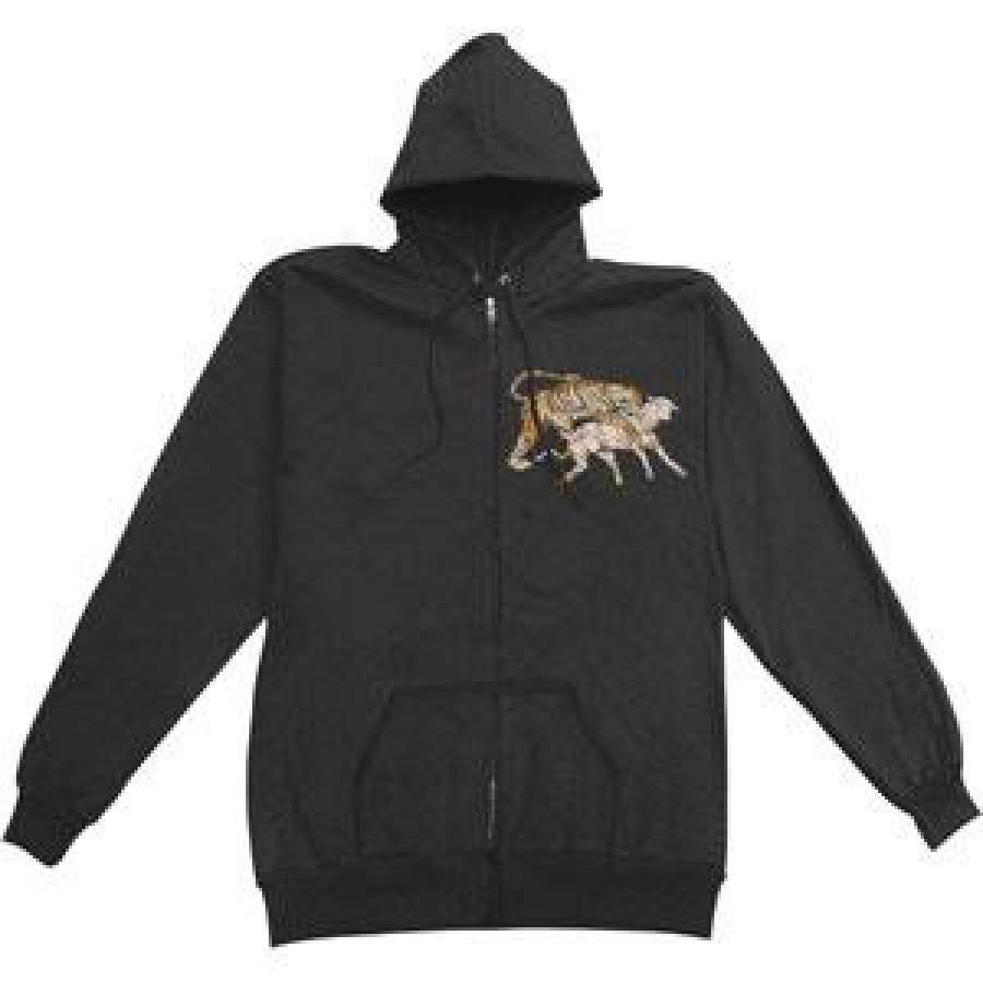 Colosseum Tiger Zippered Hooded Sweatshirt