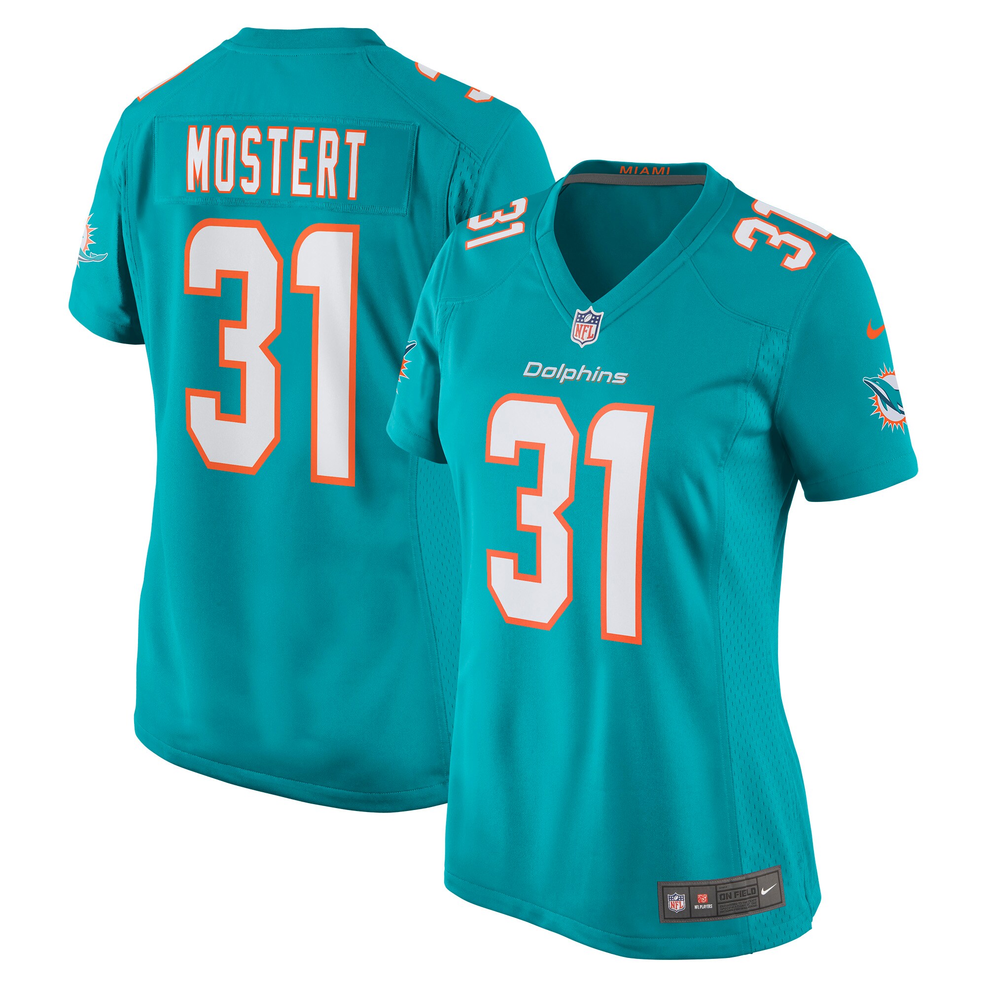 Raheem Mostert Miami Dolphins Women's Game Jersey – Aqua