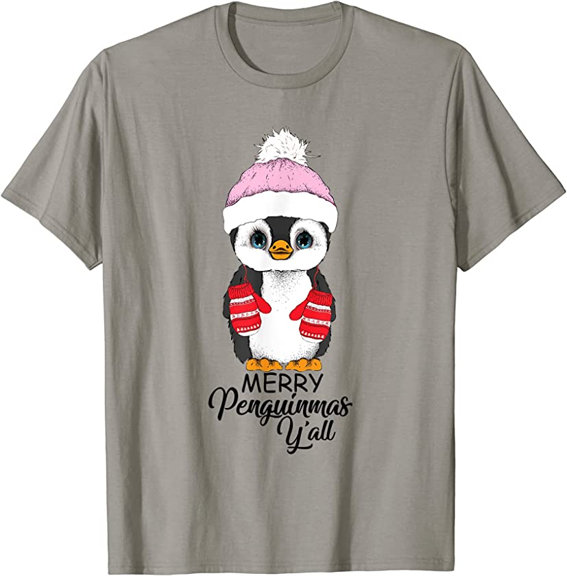 Merry Penguinmas Y’all Christmas Penguin Men Women Kids T-Shirt