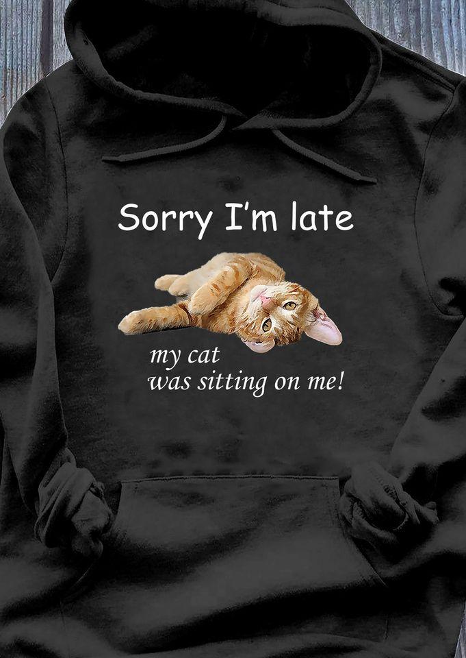 Sorry I’m Late My Cat Was Sitting On Me Gift Standard Hoodie