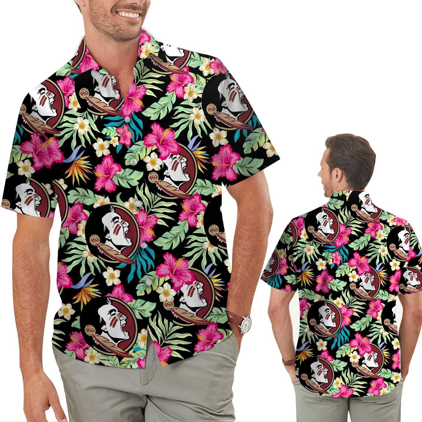 Florida State Seminoles Hibiscus Tropical Hawaiian Shirts