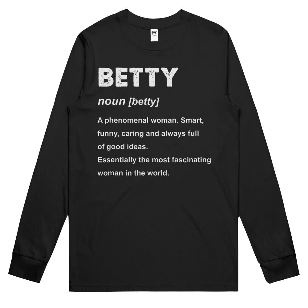 Betty Name Gift Long Sleeve T Shirts