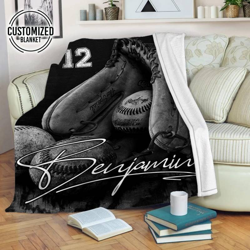 Baseball Glove Customized Blanket