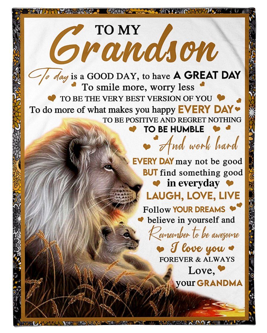 [Personalized Name] Lion The Very Best Version Of You Grandma Fleece Blanket, Sherpa Blanket, Gift For Family Member, Friends Gift, Christmas Gift, Home Decor, Home Living