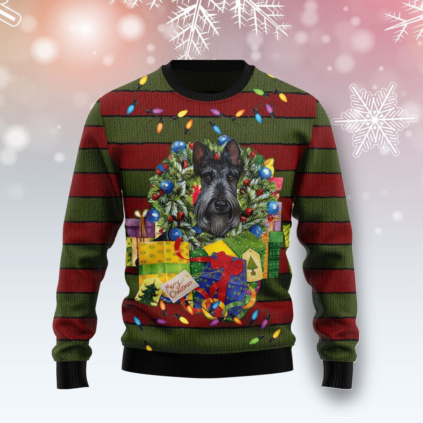 Yorkshire Terrier Gift Xmas Ugly Christmas Sweater | For Men & Women | Adult | Us4185