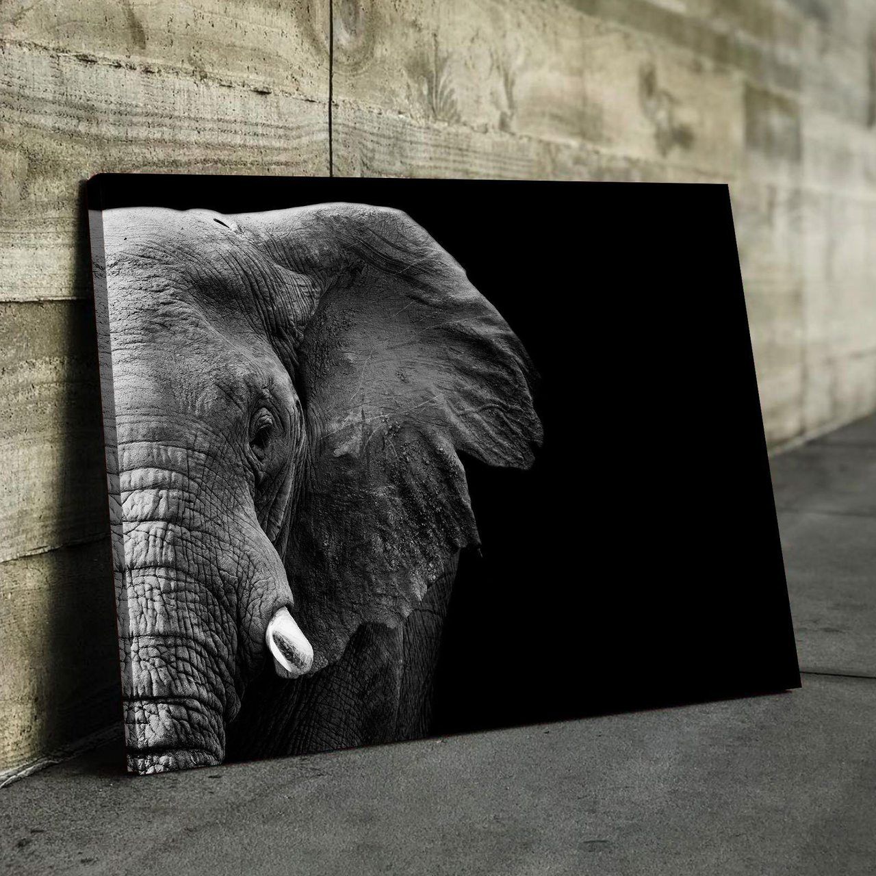 Gaze Of An Elephant Full Hd Personalized Customized Canvas Art Wall Art Wall Decor