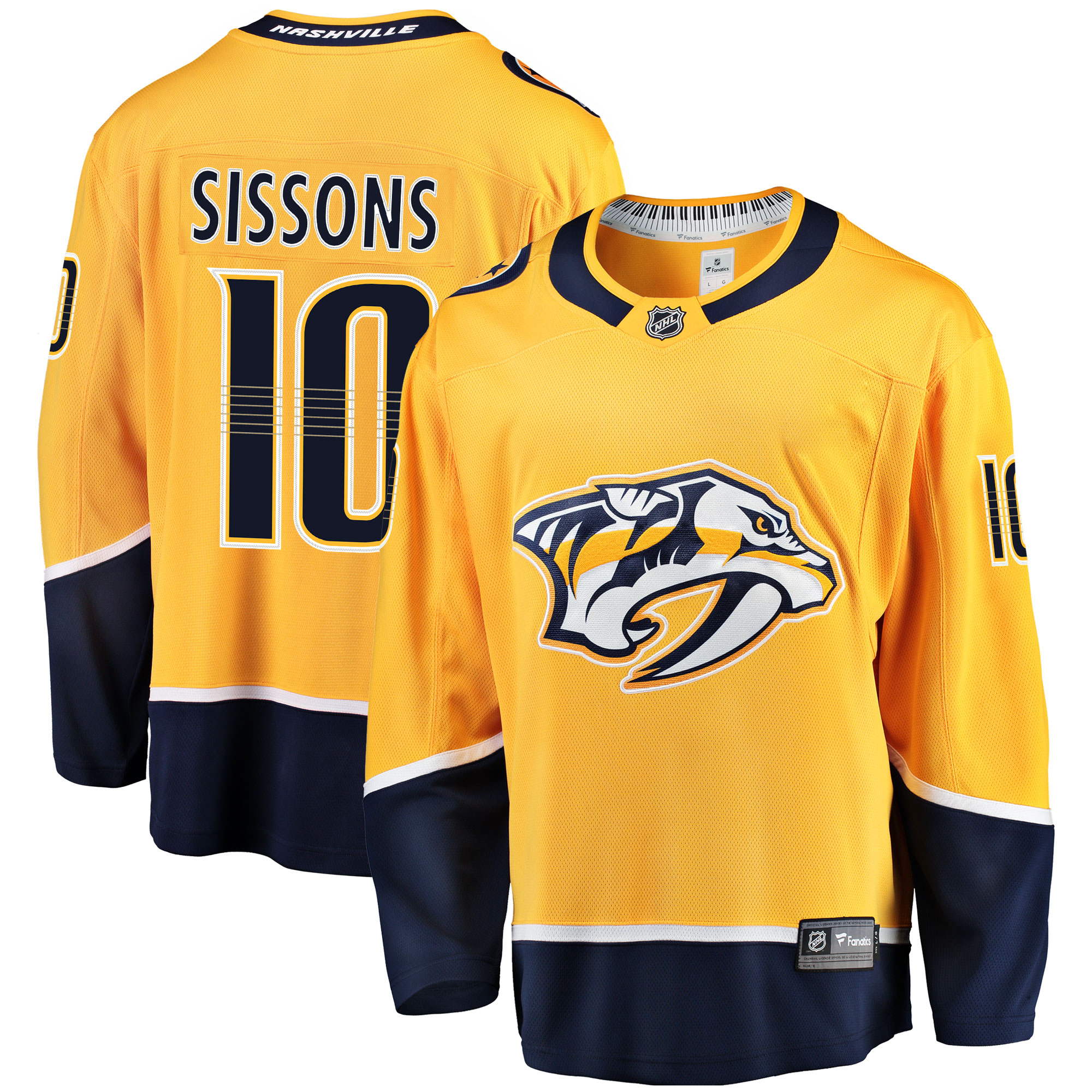 Colton Sissons Nashville Predators Branded Breakaway Player Jersey – Gold