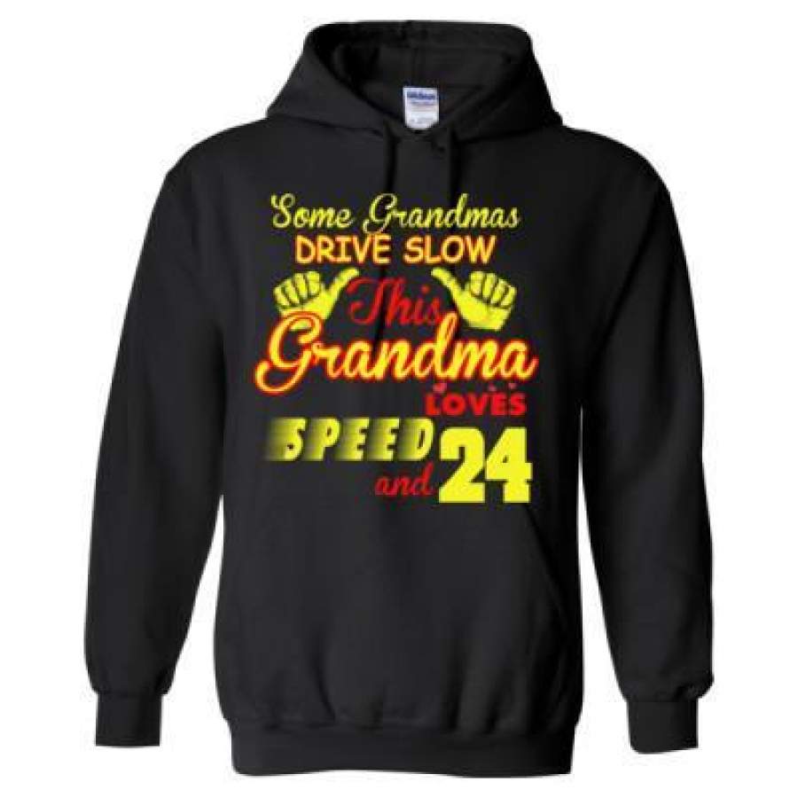 AGR Some Grandmas Drive Slow This Grandma Loves Speed And 24 – Heavy Blend™ Hooded Sweatshirt