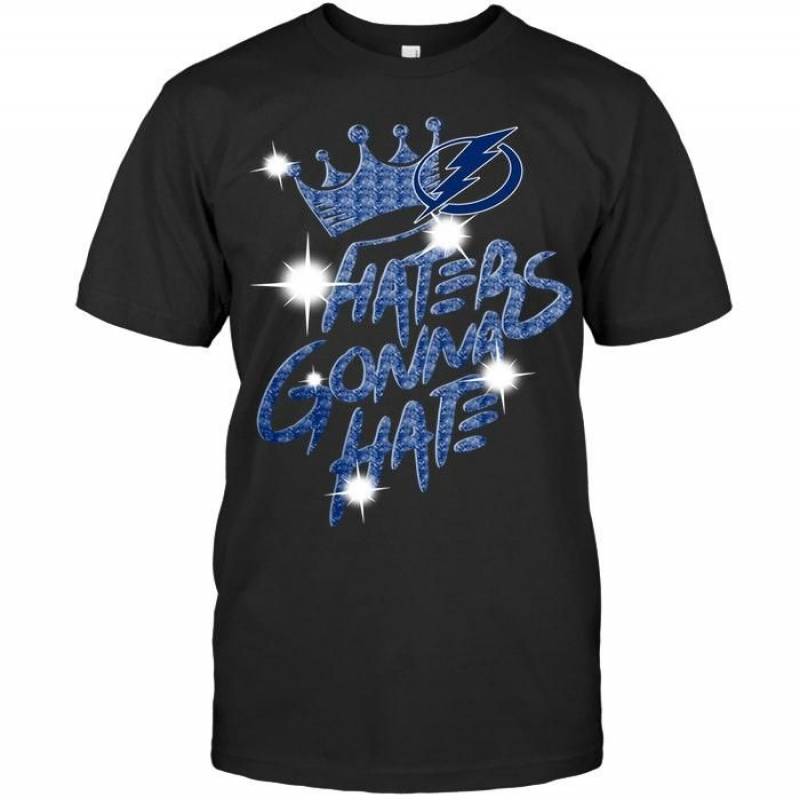 Tampa Bay Lightning Crown Haters Gonna Hate Glitter Pattern T Shirt – Gearpenguin.com