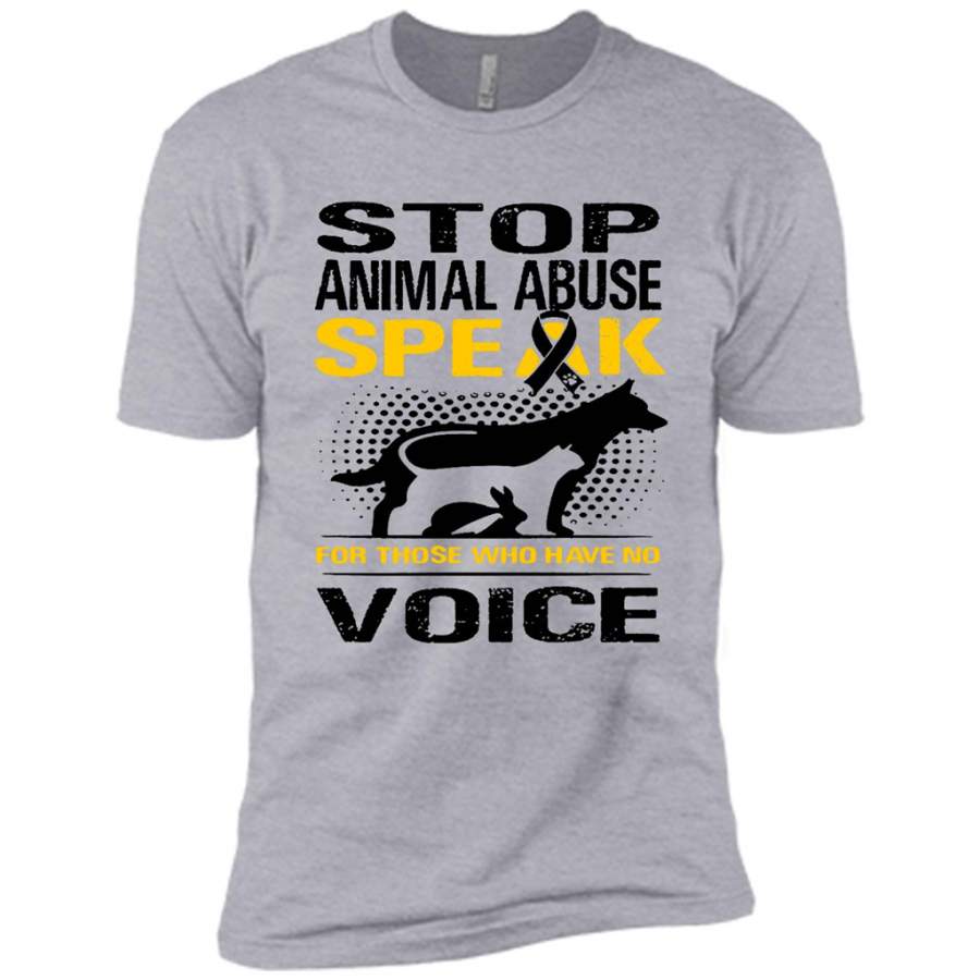 Stop Animal Abuse Speak For Those Who Have No Voice – Canvas Unisex USA Shirt