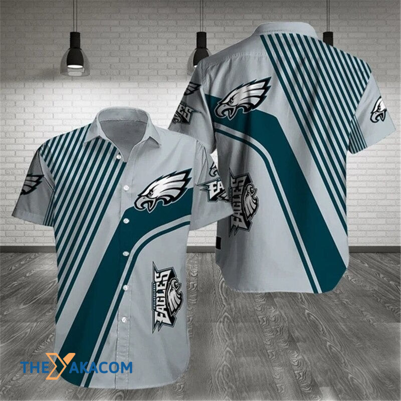 Philadelphia Eagles Nfl Team Gift For Fan Pattern Stripe Short Sleeve Hawaii Shirt Ha36931