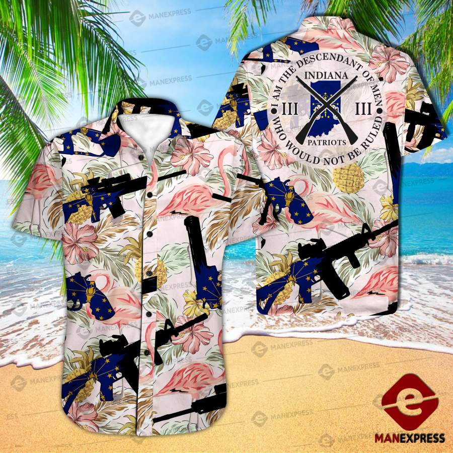 Mtp Indiana United Patriot Three Percenter Hawaiian Shirt Ant Ha34567