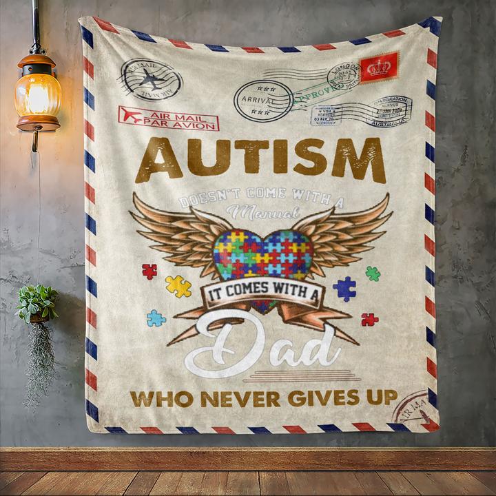 Blanket Autism Dad – Fleece Blanket