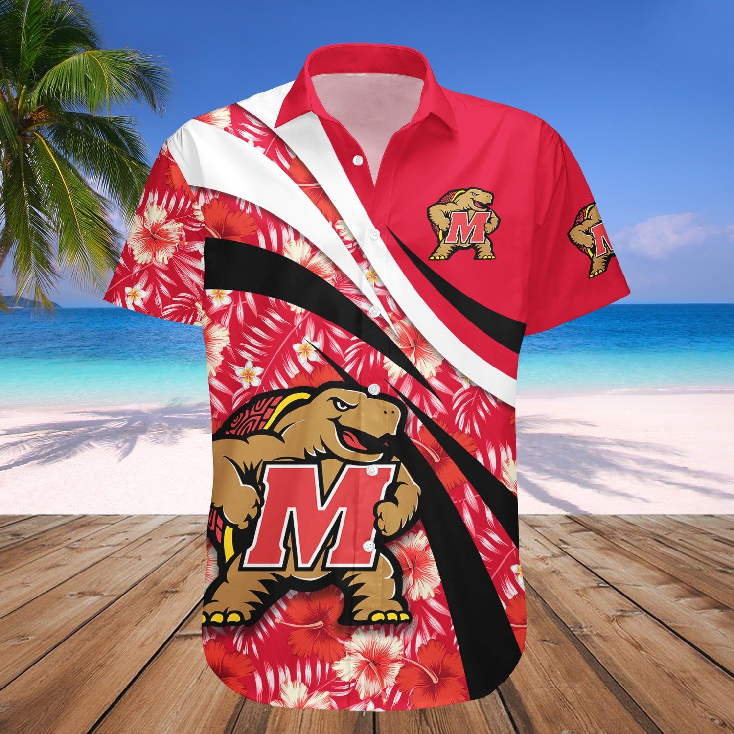 Maryland Terrapins Hawaii Shirt Hibiscus Sport Style – NCAA