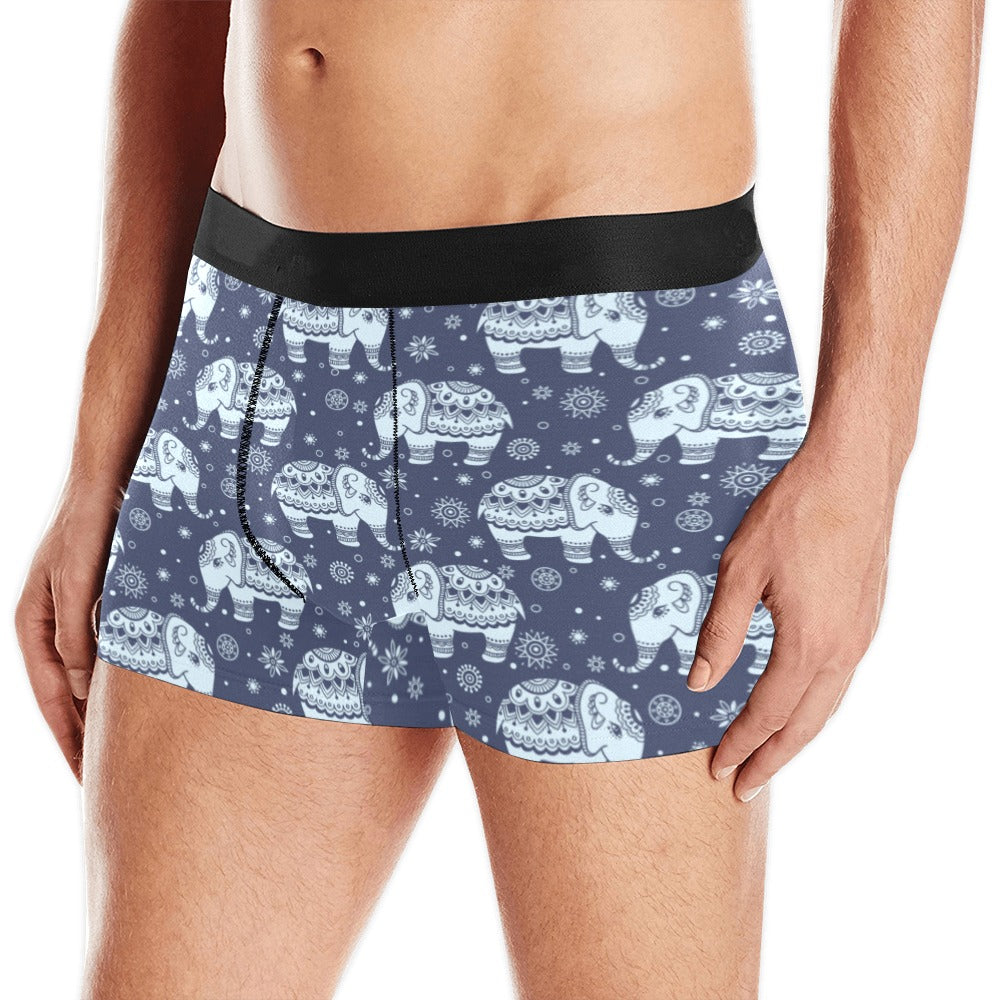 Elephant Tribal Design Pattern Men’S All Over Print Boxer Briefs Men’S Underwear