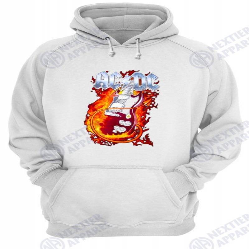 ACDC The Electric Guitar Is on Fire Unisex Hoodie