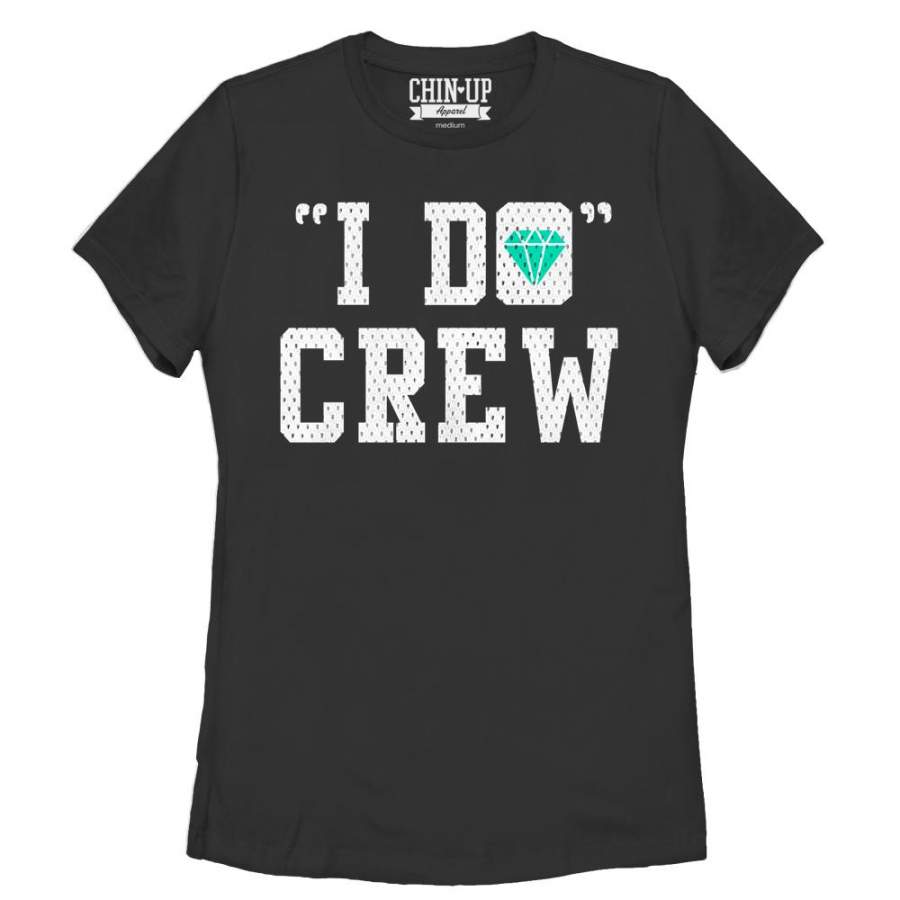 CHIN UP Women’s I Do Crew  T Shirt Black S