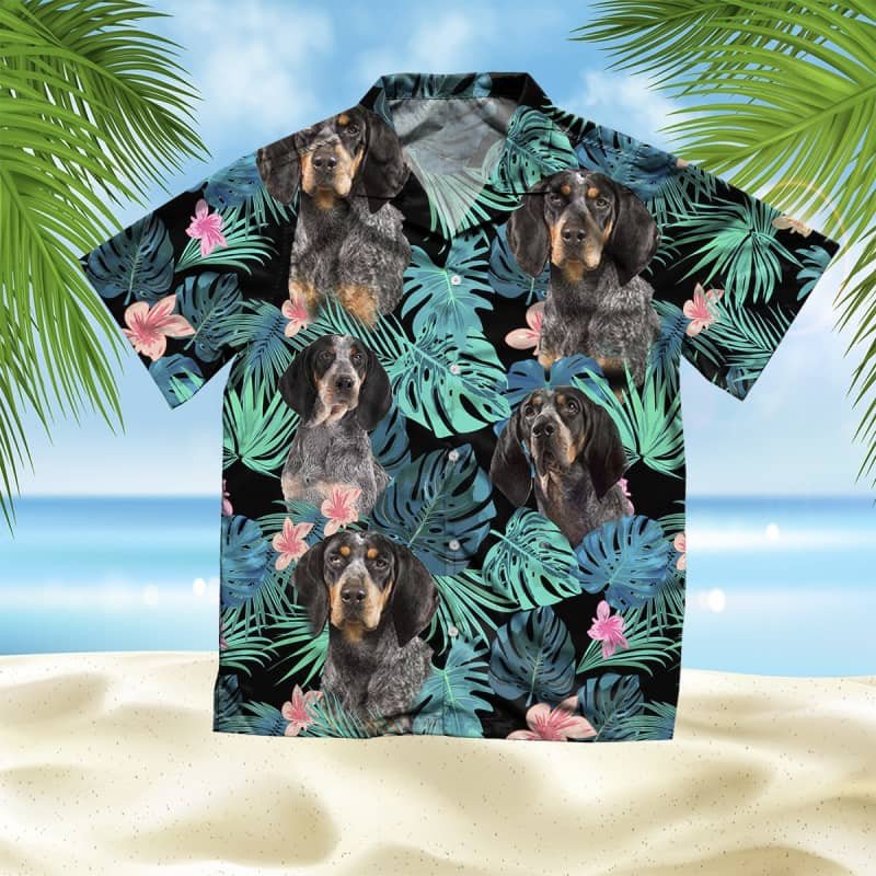 Felacia Bluetick Coonhound Summer Leaves Hawaii Shirt Ha14848