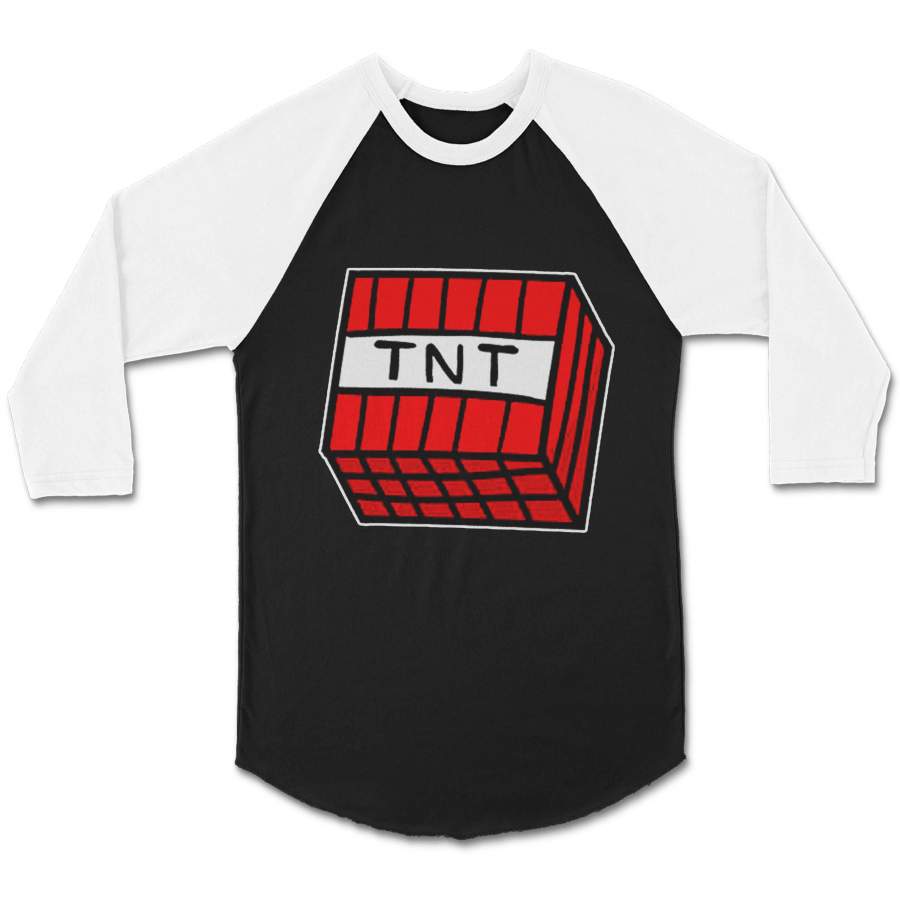 Tnt Minecraft Inspired Unisex 3/4 Sleeve Baseball Tee T-Shirt