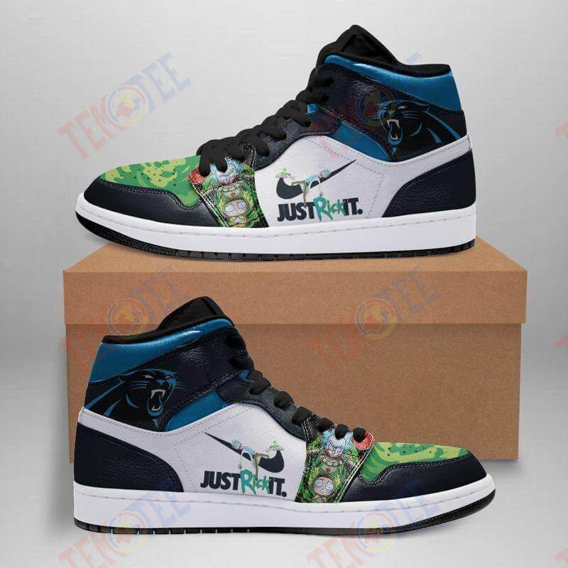 Mens Womens Rick And Morty Carolina Panthers Fashion Best Jordan Sneakers Sports Shoes Of All Time Custom Basketball Blue Leather Shoes TDT320