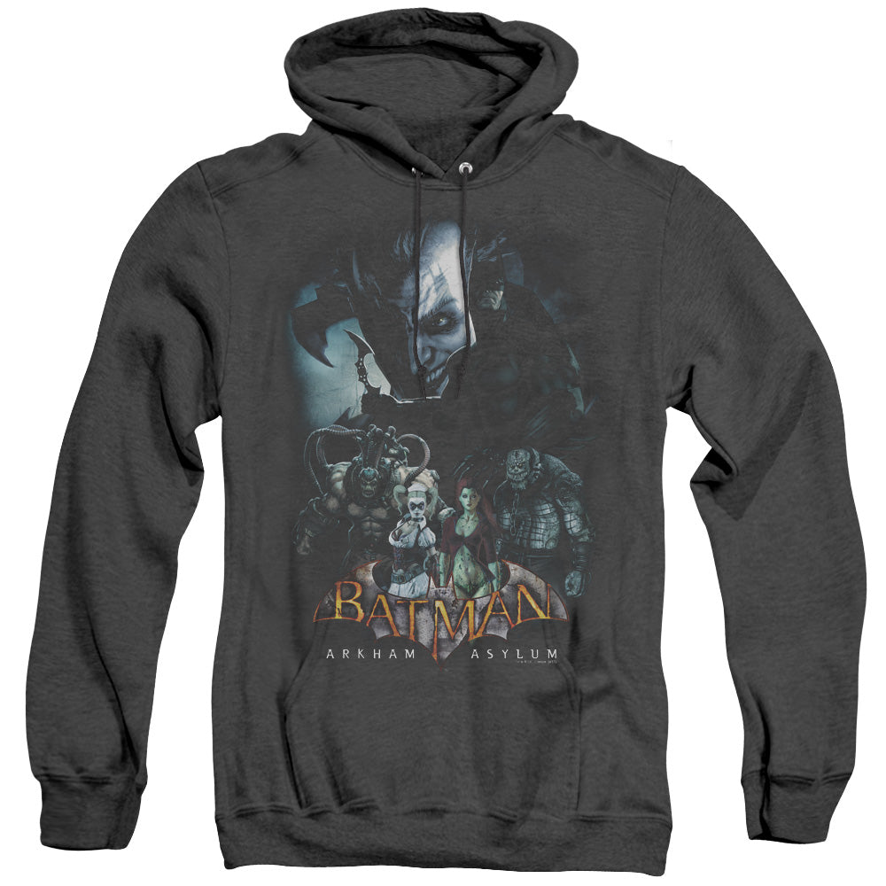 Batman Aa Five Against One Heather Mens Hoodie Black