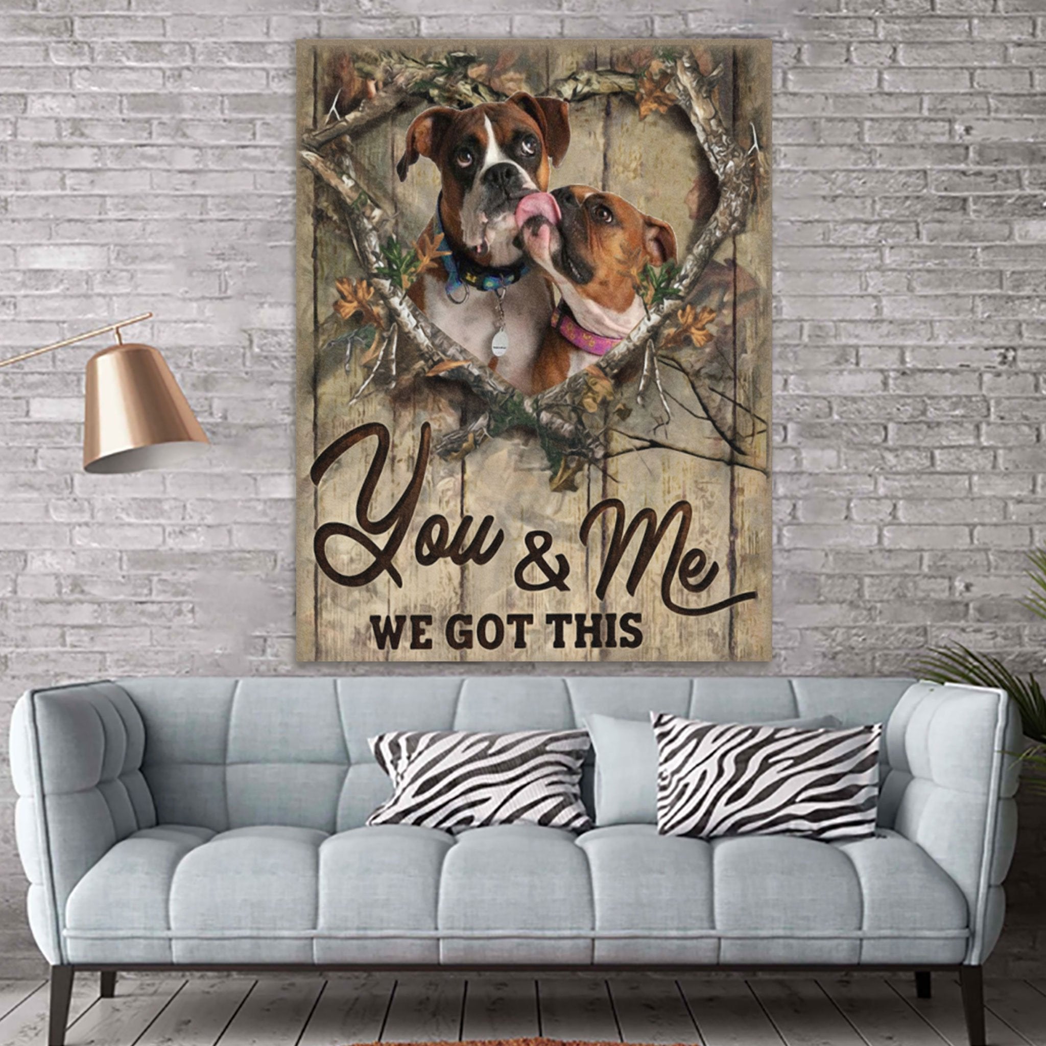 You&Me We Got This Boxer Dog Premium Wall Art Canvas