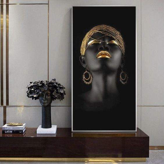 Stunning Aurum Lady Art Canvas Prints