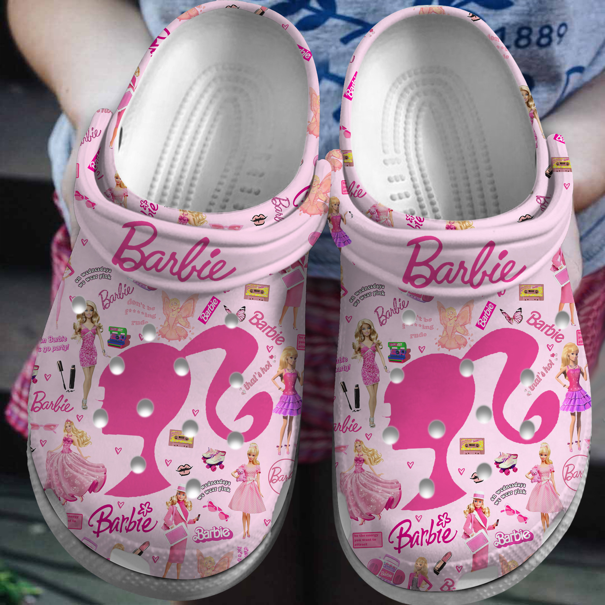 Premium Barbie Cartoon Toy Crocs Crocband Clogs Shoes Comfortable For Men Women and Kids 2