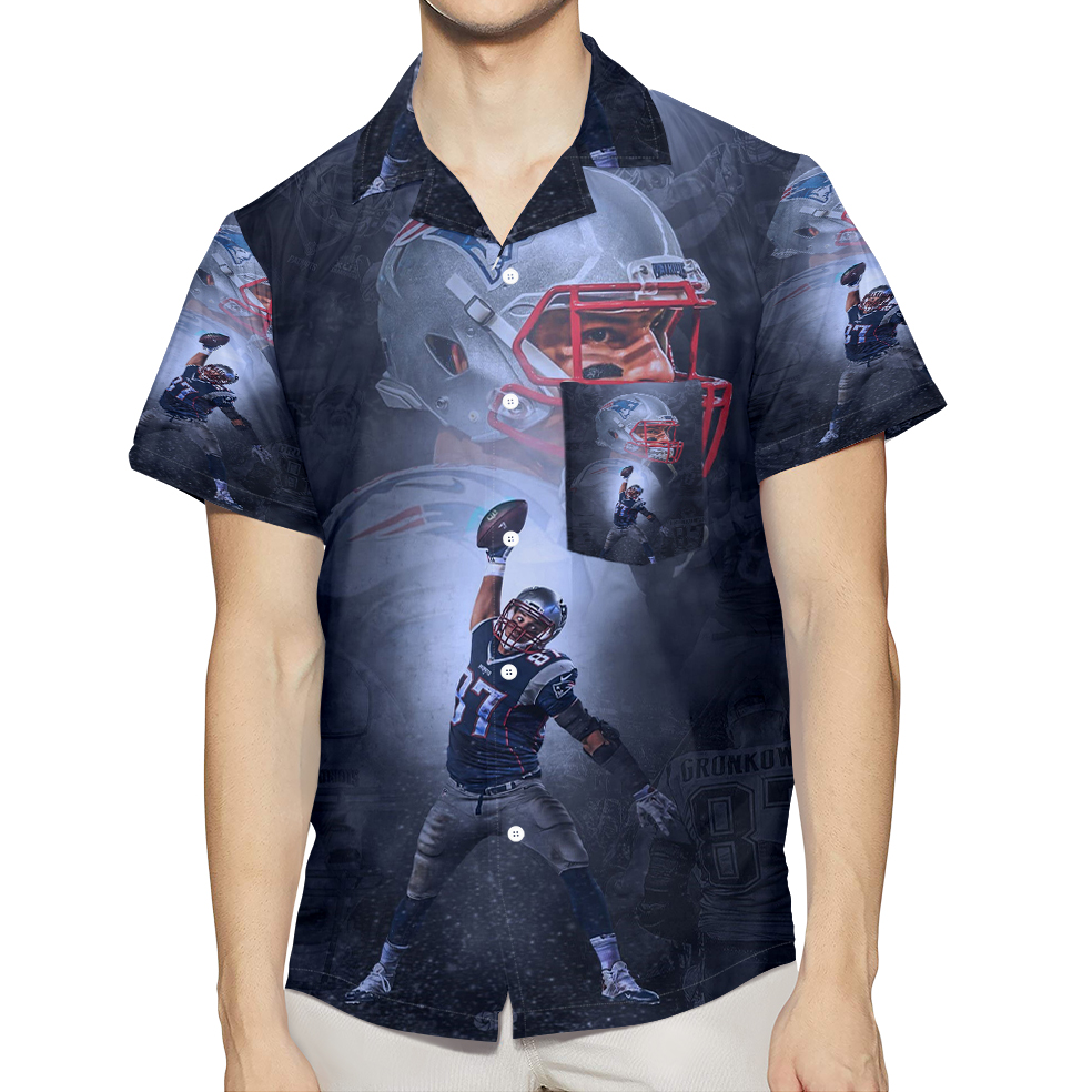 New England Patriots Gostkowski Throwing 3D All Over Print Summer Beach Hawaiian Shirt With Pocket