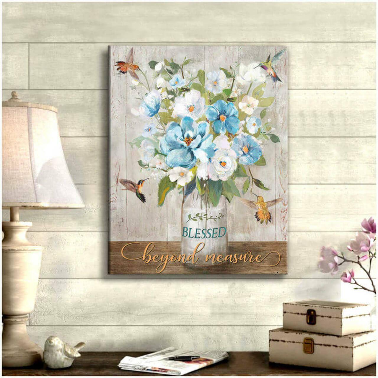 Blessed Hummingbird – Gift For Home Decor, Best Gift Idea, Gift For Family – Canvas Prints, Matte Canvas