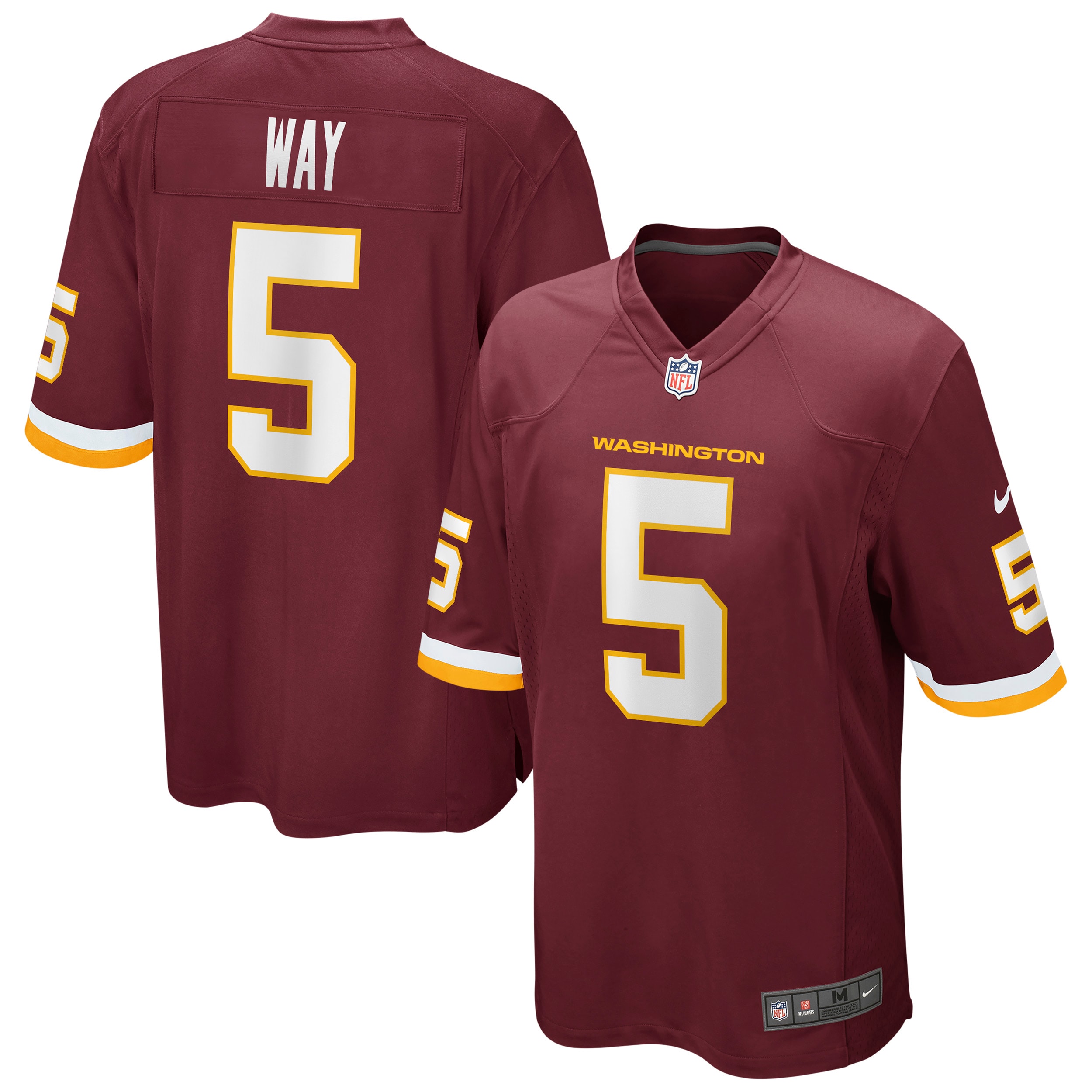 Tress Way Washington Football Team Game Player Jersey – Burgundy