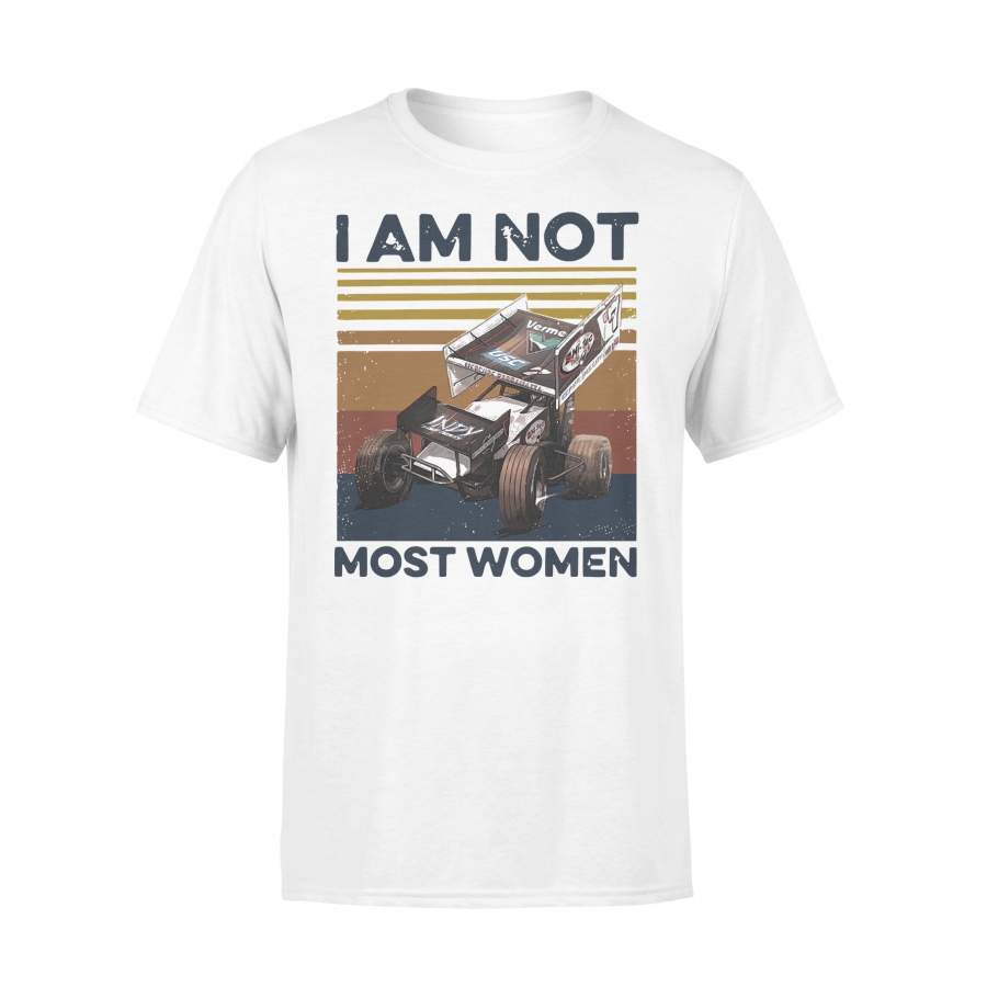 Slinging Dirt I Am Not Most Women Vintage Retro T-shirt