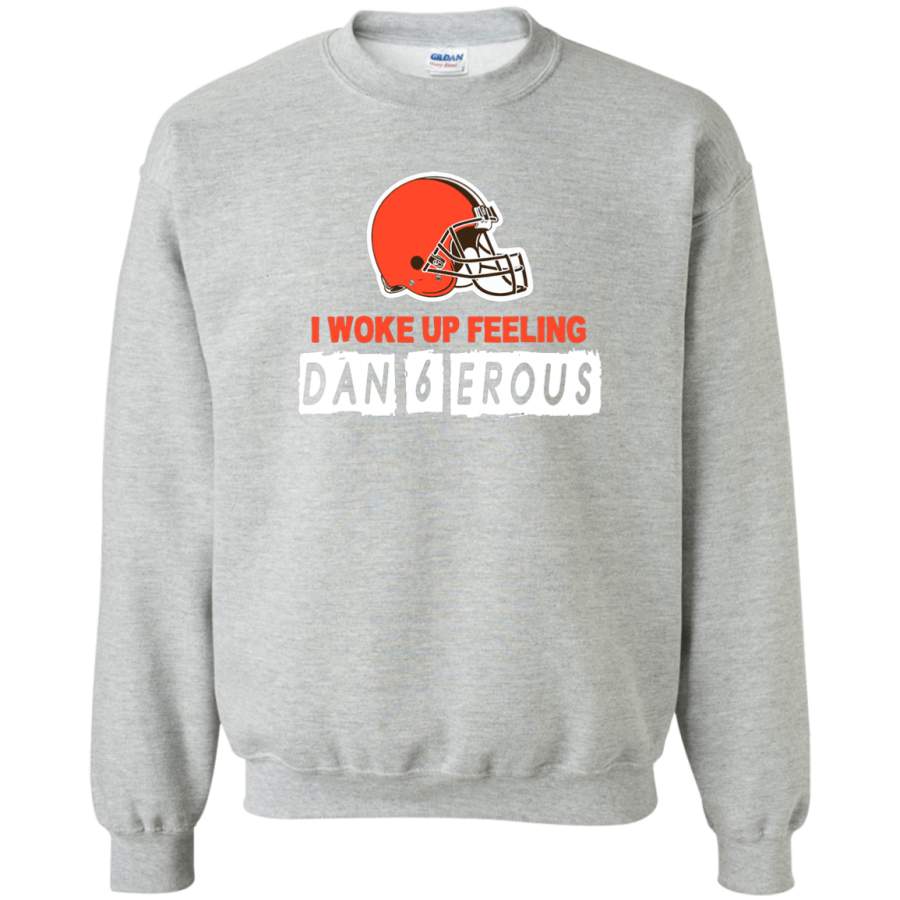 AGR Dangerous Baker Football Brown Crewneck Pullover Sweatshirt