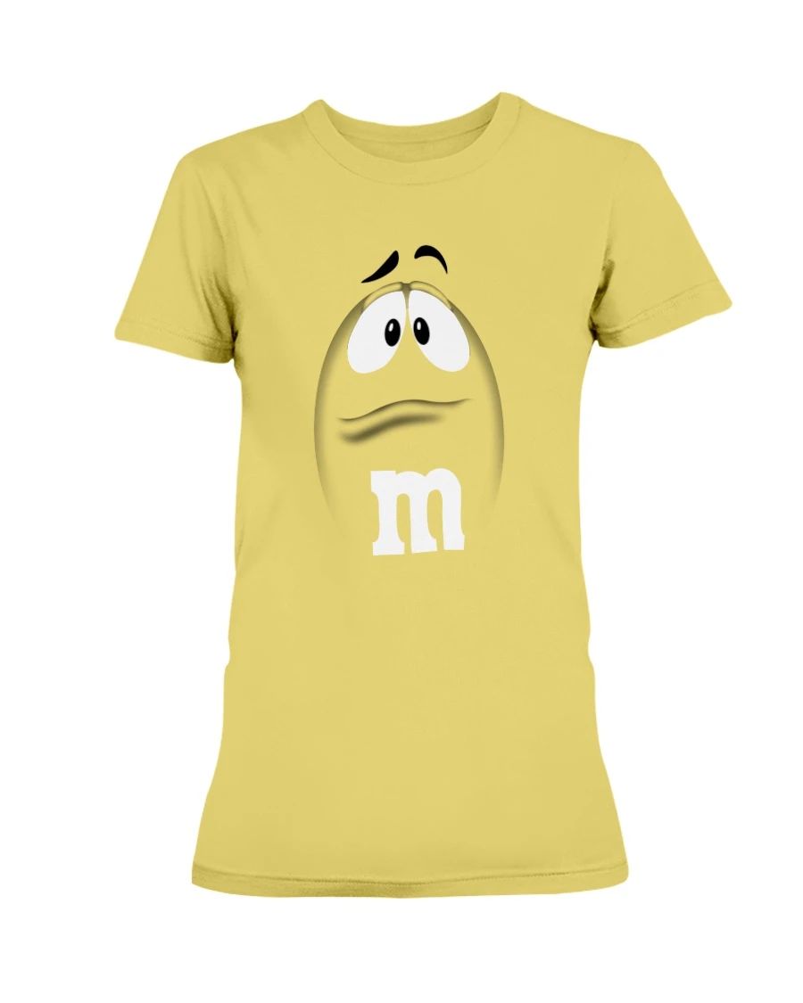 M&M’s Candy Yellow Silly Character Face Adult T-Shirt