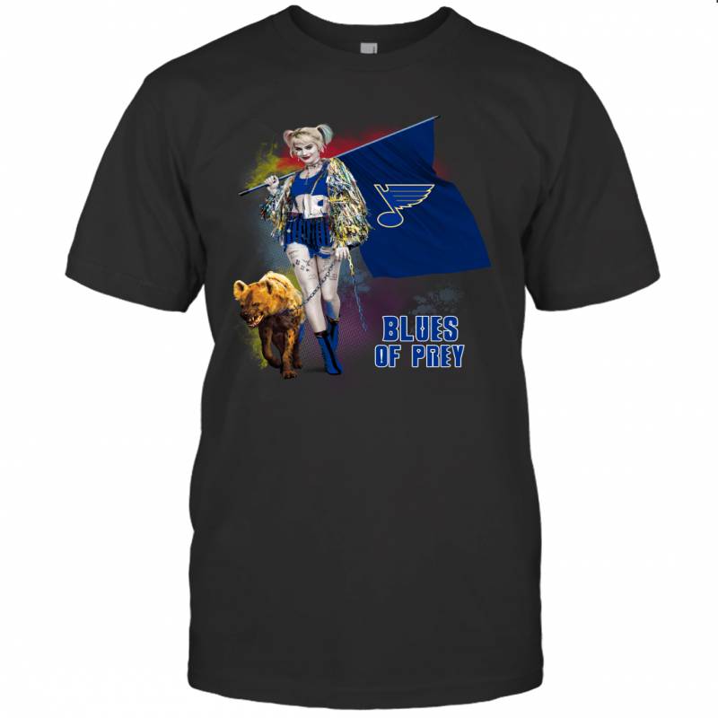 Harley Quinn flag St. Louis Blues Of Prey T-Shirt