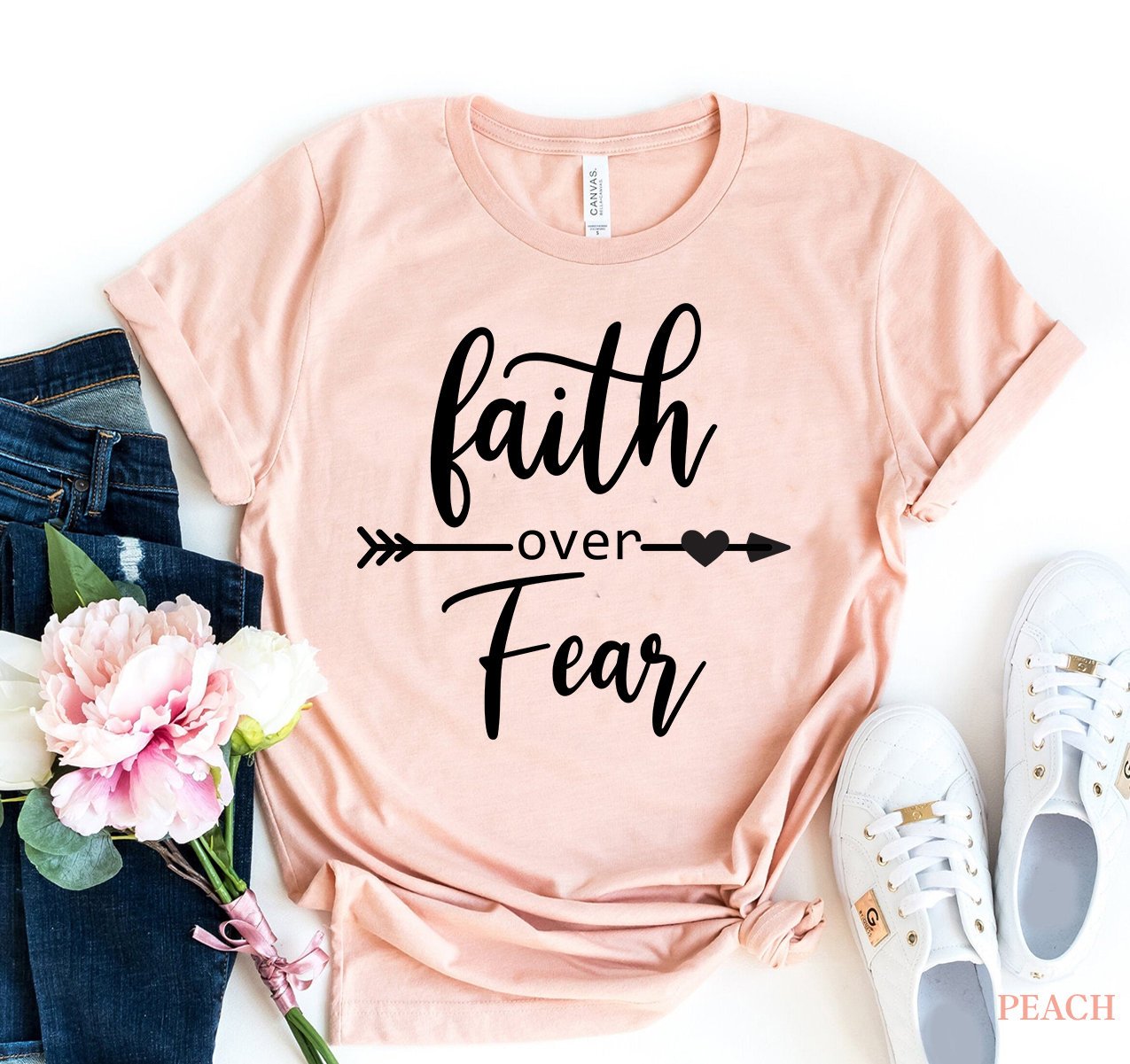 Faith Over Fear Cute Shirt, Faith Shirt, Religious Shirt, Christian Shirt, Spiritual Shirt, Faith Over Fear Shirt, Faith Over Fear, Jesus