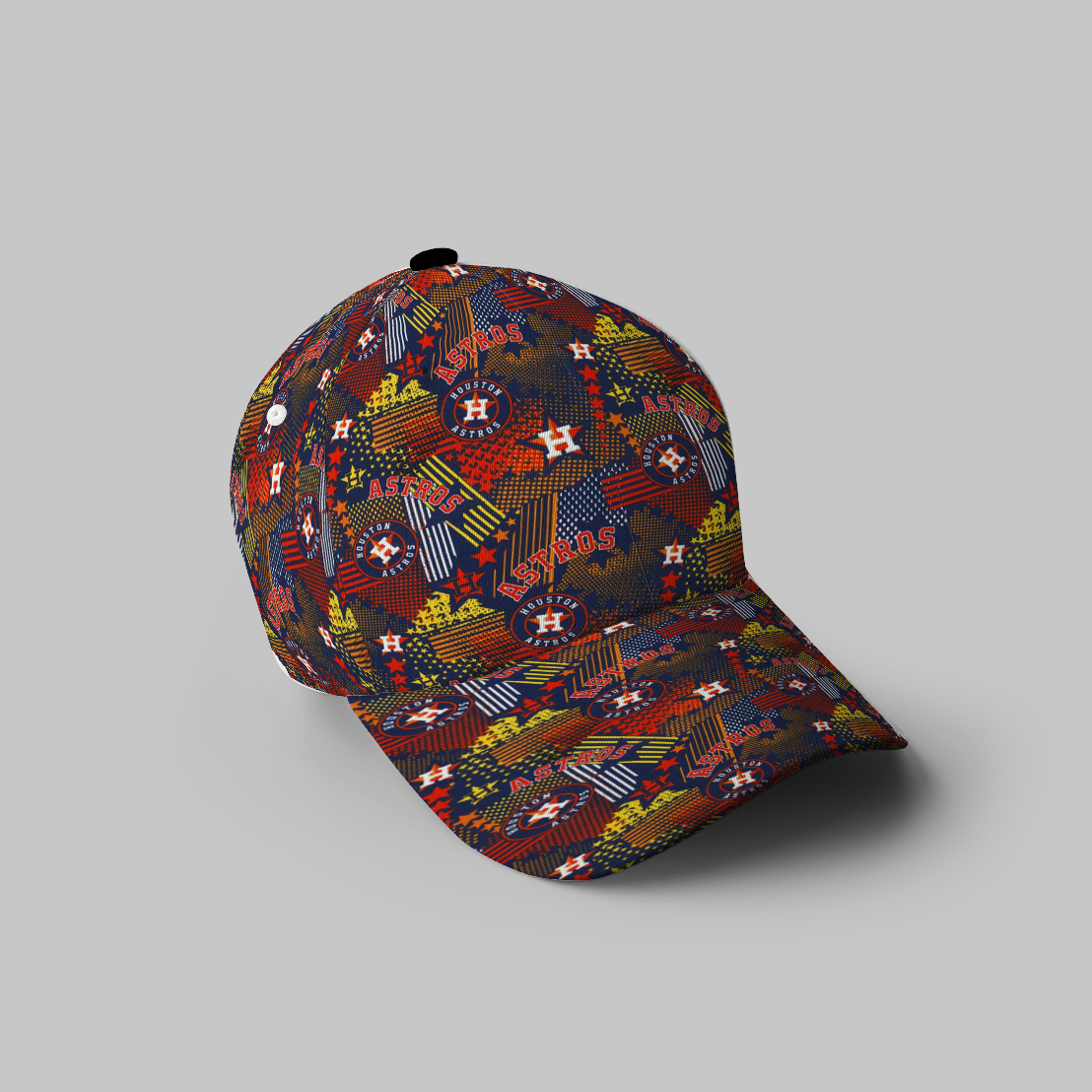 Houston Astros Emblem V11 3D Printing Baseball Cap Classic Hat