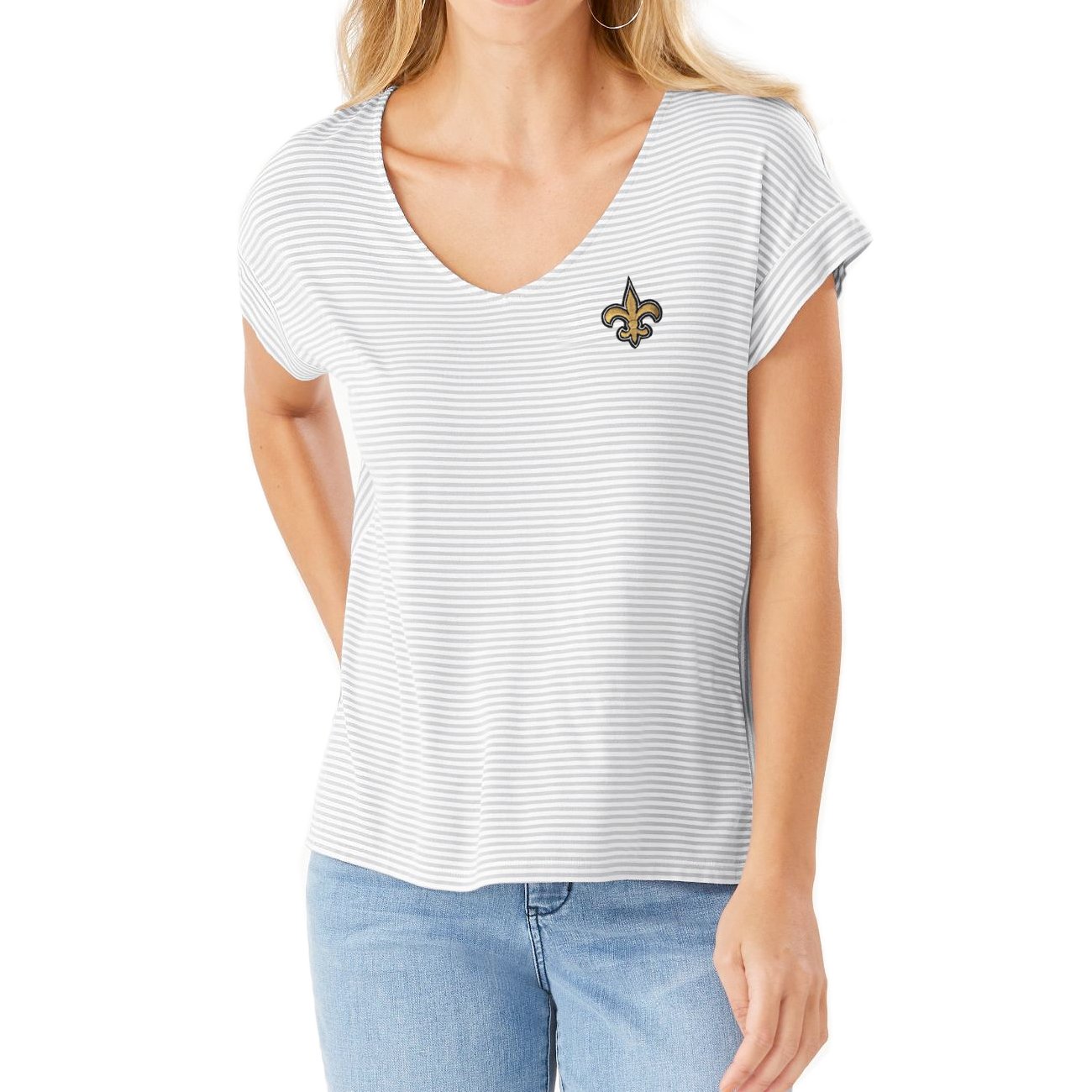 New Orleans Saints Tommy Bahama Women’s Cassia V-Neck T-Shirt