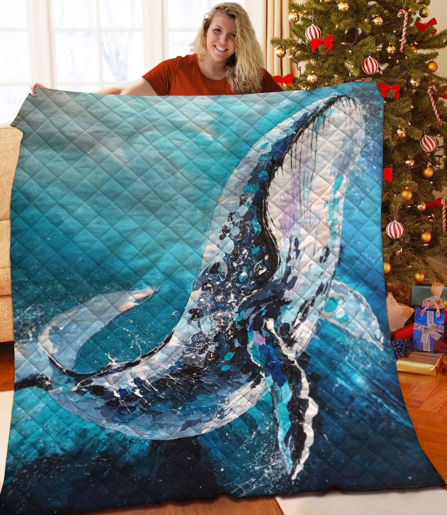 Whale Jfj14813 3D Customized Quilt Camli2707