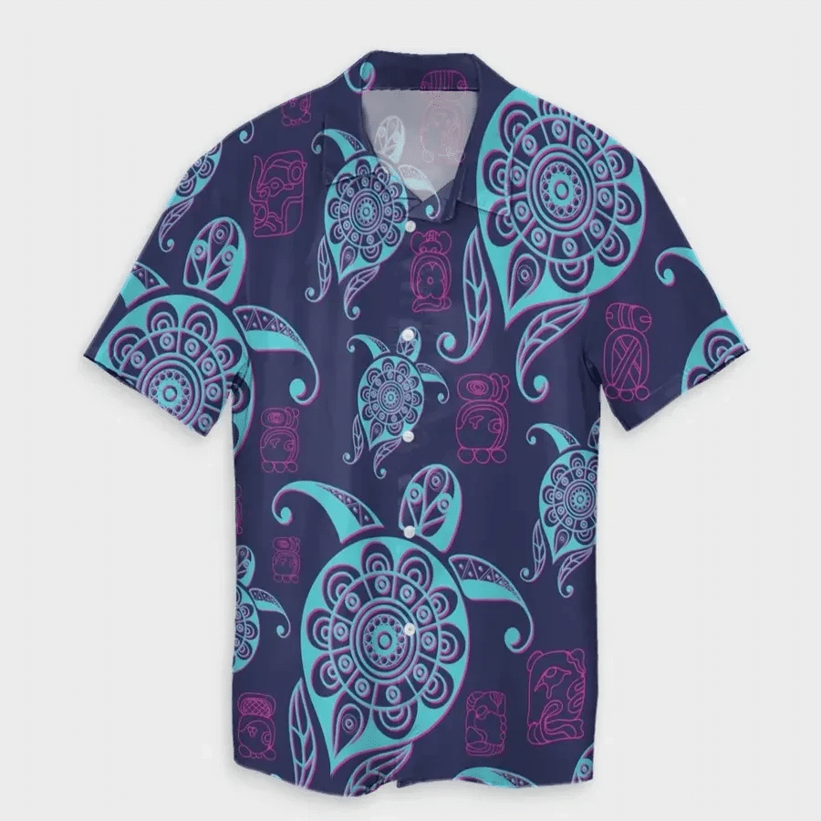 Turtle Polynesian Neon Hawaii Shirt Unisex Adult Ha96468